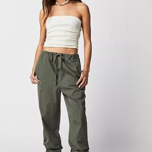Free People Olive Green parachute Pants